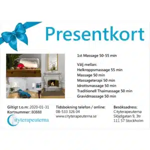 Presentkort massage stockholm