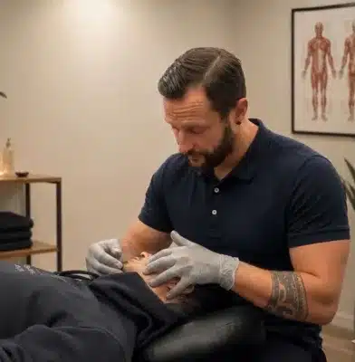 Käkledsmassage spända käkar